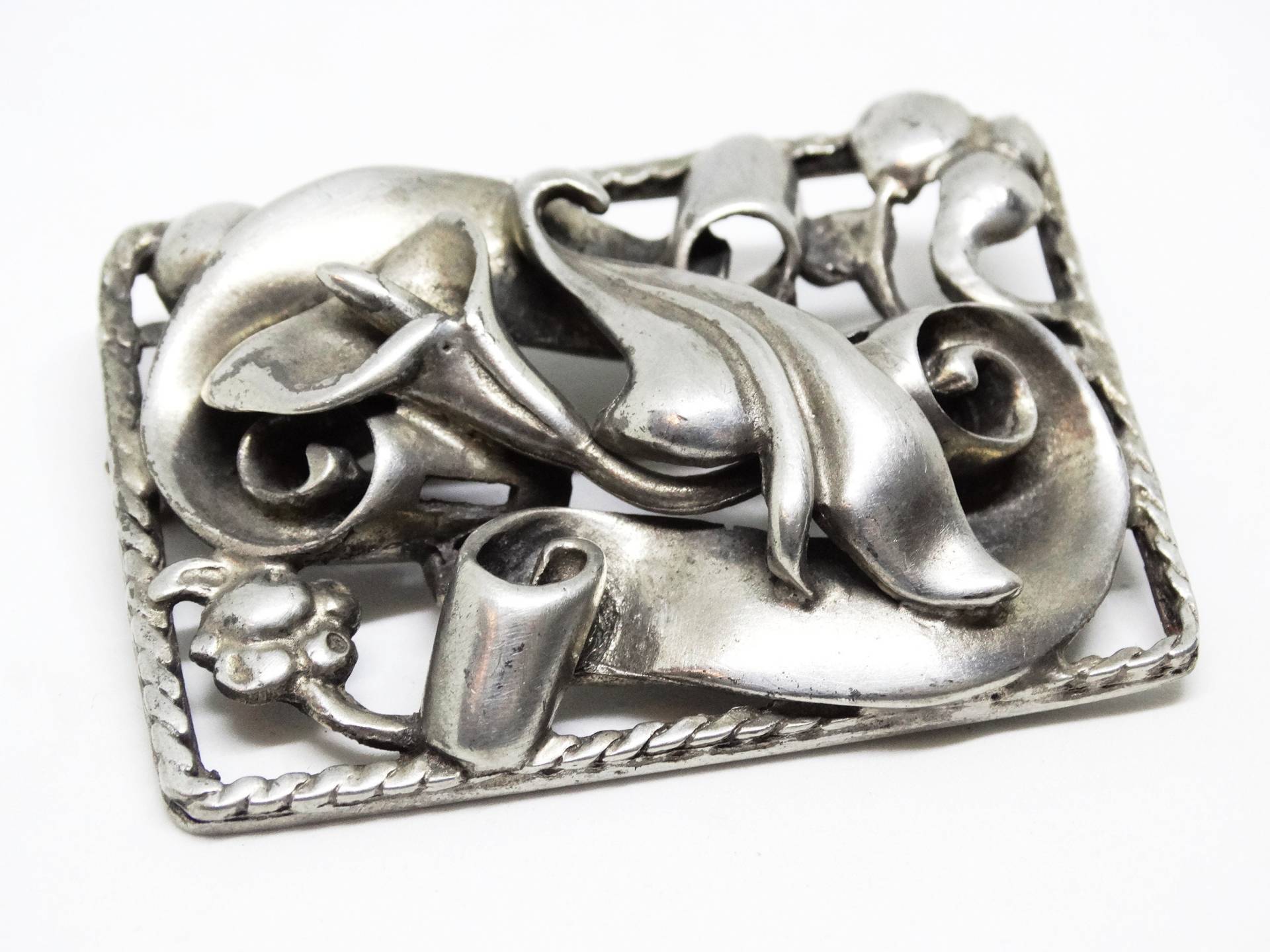 Vintage 1950Er Silber Calla Lily Brosche Von Taylor von VintageMinks