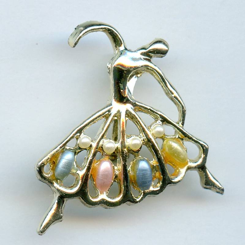 Ballerina Brosche Pastellfarbene Perlen 1960Er Jahre Vintage Pin Gold Tone Hat Tot Ungetragen 1957 Ballerina Brosche Pastellfarbene Perlen 1960Er Jahre Vintage Pin Gold Tone Hat Tot Ungetragen 1957 von VintageNecessities