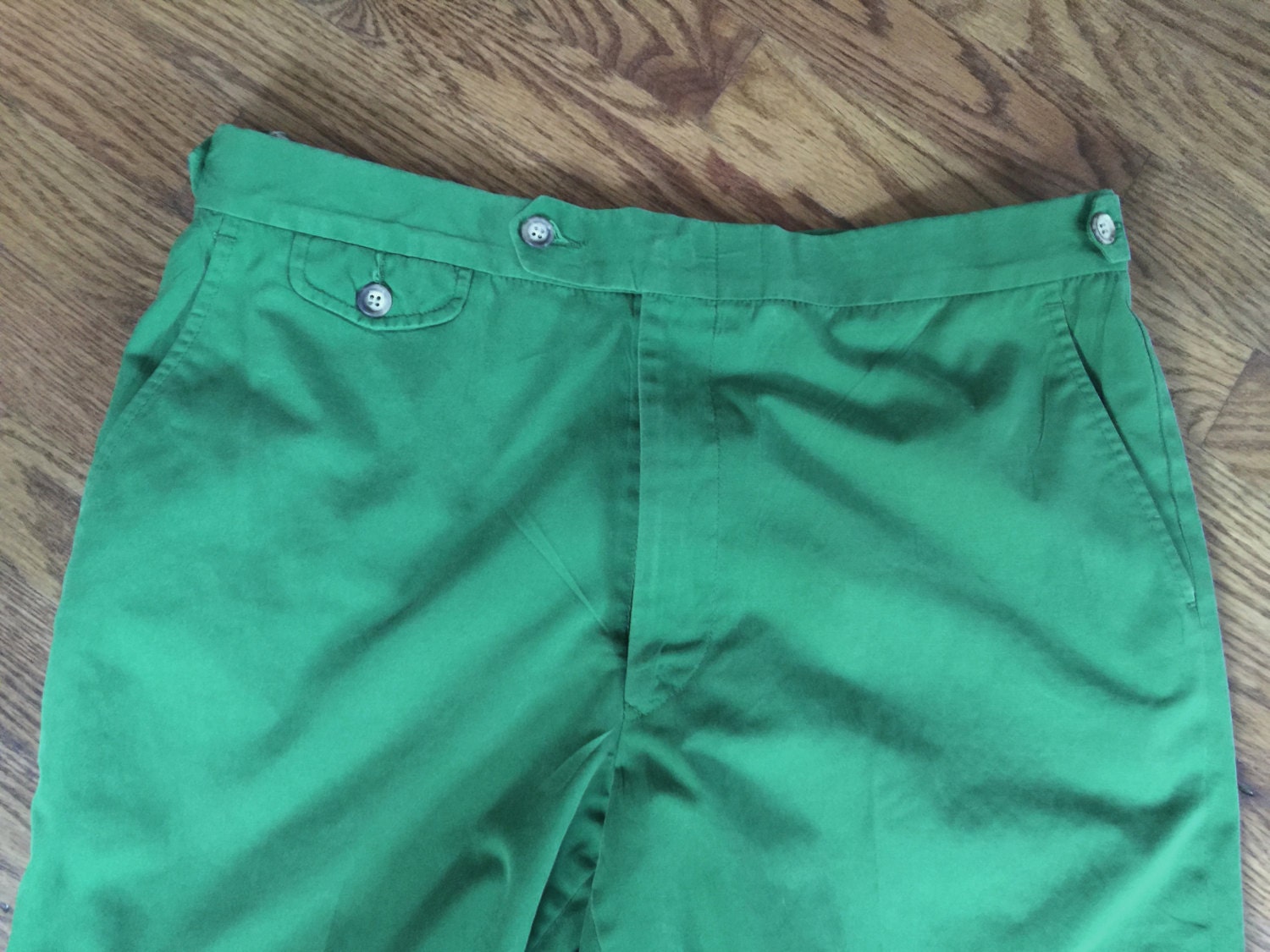 Jahrgang Izod Lacoste Mens Grüne Chino Pants von VintageNickels