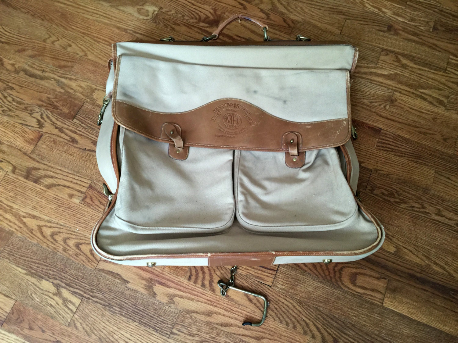 Jahrgang Marley Hodgson Original Gurkha #45 Tasche Valet Tan Beige Kleidersack Gepäck von VintageNickels
