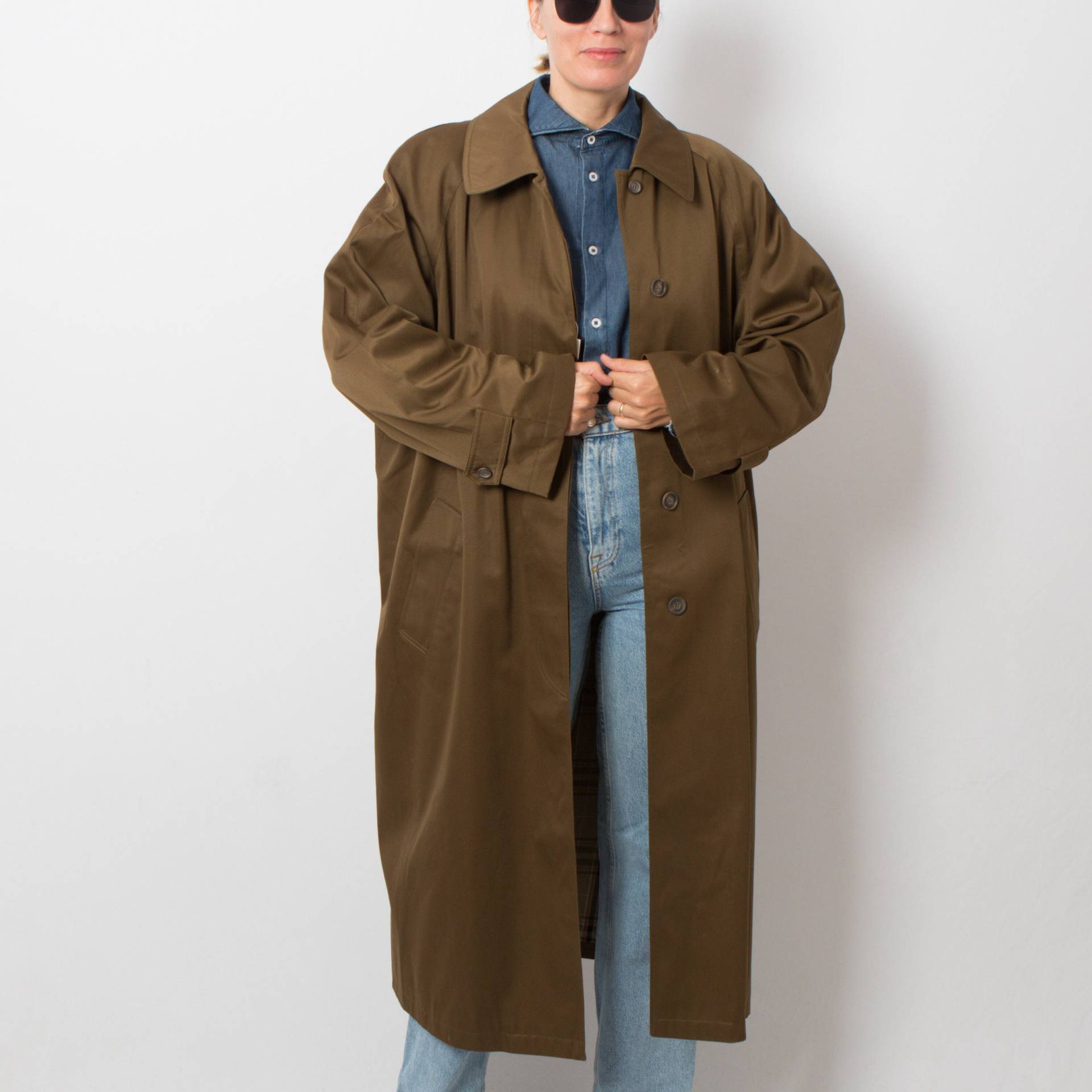 Vintage Nixmar Lange Duster Mantel Männer Detektiv Übergroße Grün Minimalist Xl Größe Kann Unisex Geschenk Mit Tags Sein von VintageNr5