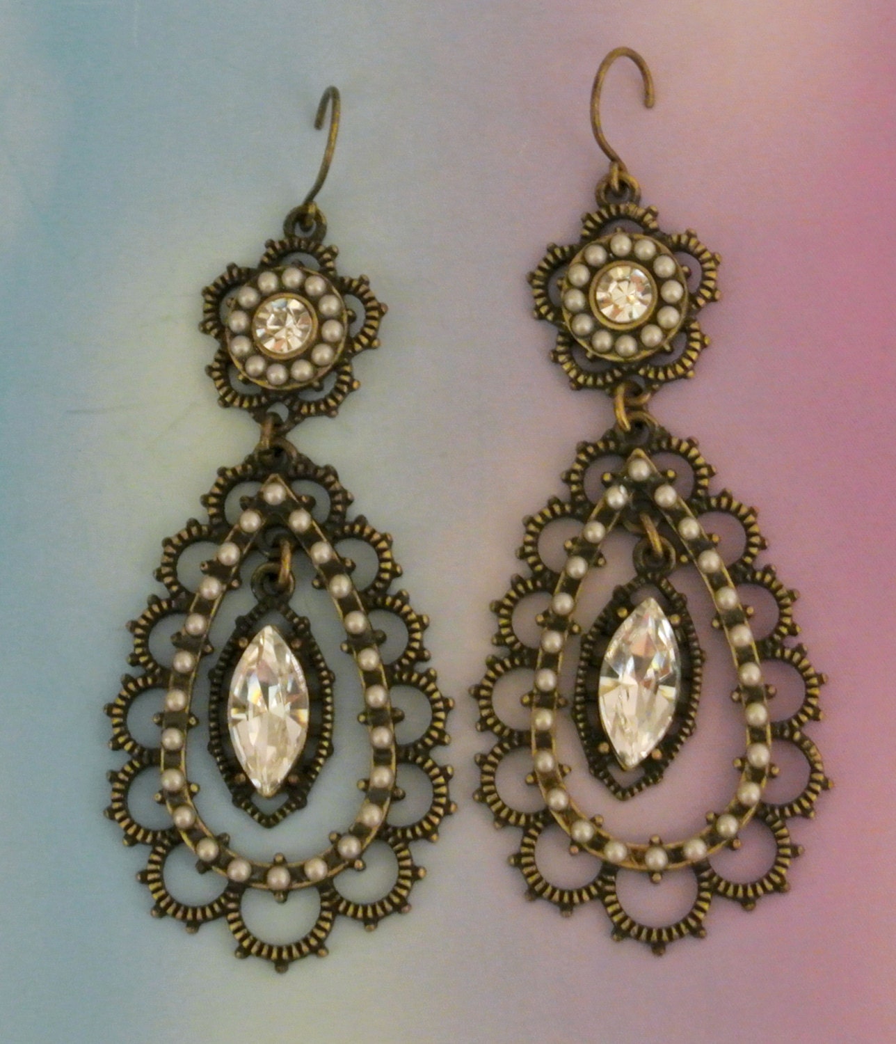 Vintage Strass Und Perlen Ohrringe Vintage Strass Und Perlen Ohrringe von VintageObjectsShoppe