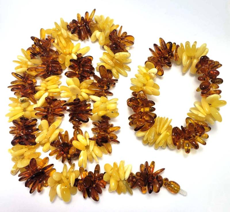 Set Aus Bernstein-Halskette Und Armband, Echtem Bernstein, Bernstein-Kette Spezielles Mama Geschenk-Bernstein Set Aus Bernstein-Halskette Und Armband, Echtem Bernstein, Bernstein-Kette Spezielles Mama Geschenk-Bernstein von VintageOldRose