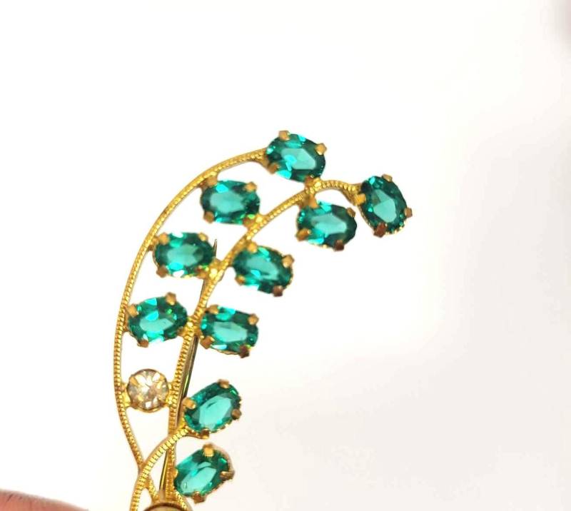 Vintage Maiglöckchen-Brosche. Eleganter Schmuck Für Jacke, Kleid Oder Mantel. Geschenkidee, Anstecknadel Mit Maiglöckchen Vintage Maiglöckchen-Brosche. Eleganter Schmuck Für Jacke, Kleid Oder Mantel. Geschenkidee, Anstecknadel Mit Maiglöckchen von VintageOldRose