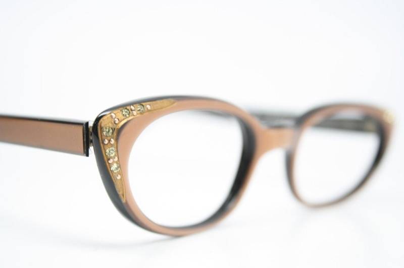 strass Katzenauge Brille Vintage Brillengestelle von VintageOpticalShop