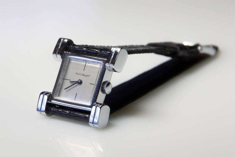 Armbanduhr Emile Pequignet Jahrgang 1970-80 Couturier Modernist Wrist Watch Manual Movement With Original Wooden Box - French Ladies von VintageOrganaut