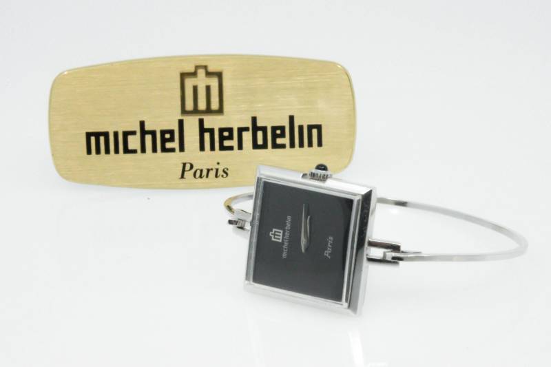 French Michel Herbelin 70S 80S Spangen Armbanduhr Versilbert - Handaufzug Wrist Watch With Manual Movement | France Paris Spangenuhr von VintageOrganaut