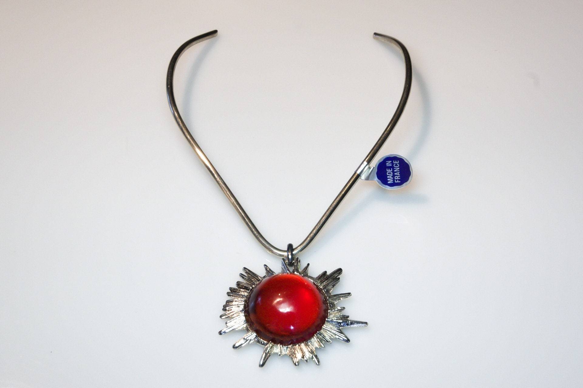 Neckring Metargent Paris 60S Vintage - Brutalist Necklace Scandinavian Design Vintage Jewelry Gift Halsreif 60Er 70Er Jahre Sixties von VintageOrganaut