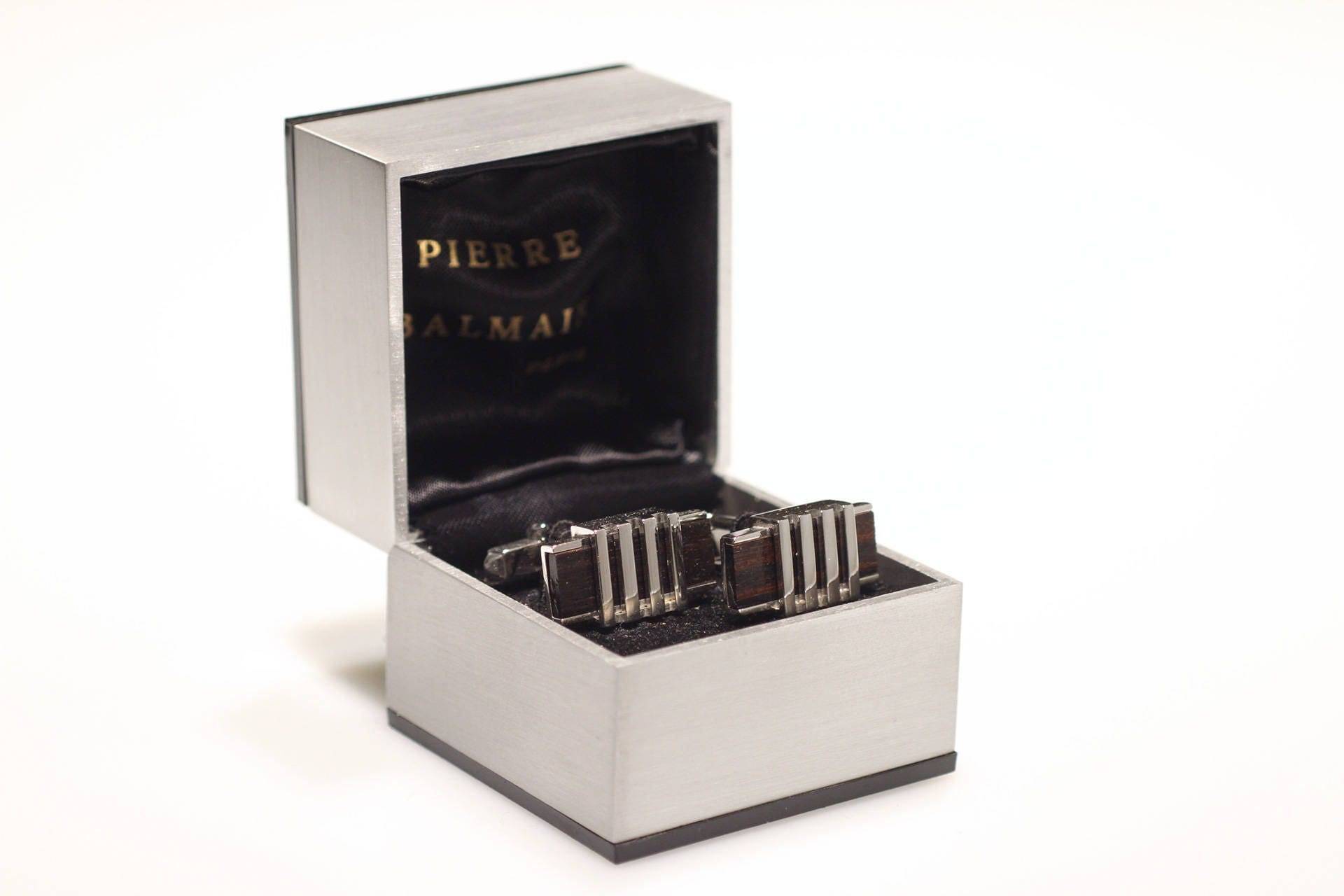 Pierre Balmain Paris Manschettenknöpfe Rhodiniert 70Er Jahre - Vintage Cufflinks 70S Couturier Modernist Designer Dapper Dandy Style Pierre Balmain Paris Manschettenknöpfe Rhodiniert 70Er Jahre - Vintage Cufflinks 70S Couturier Modernist Designer Dapper Dandy Style von VintageOrganaut