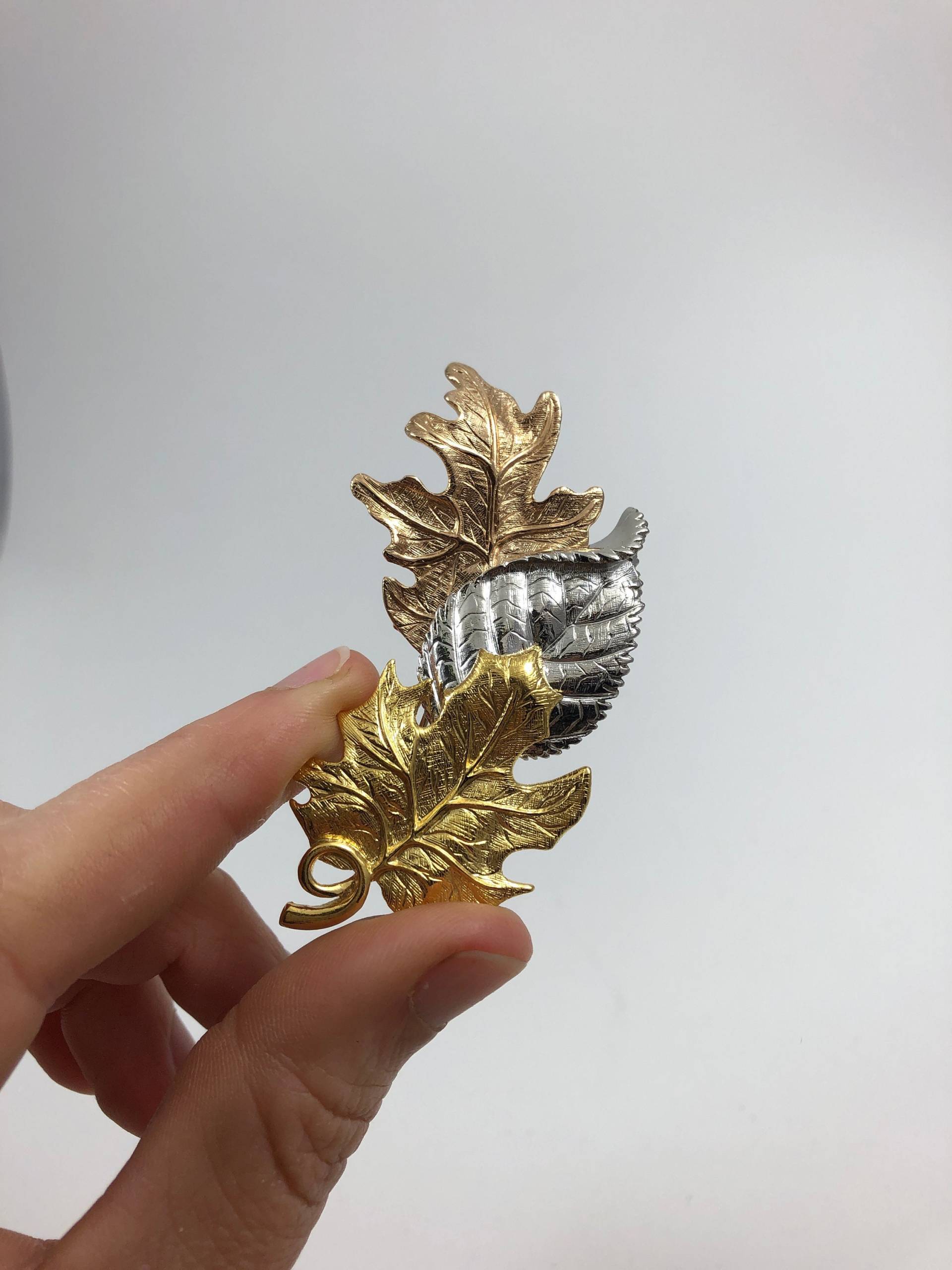 Avon Tri Color Gold Herbstlaub Brosche von VintagePrairieGems