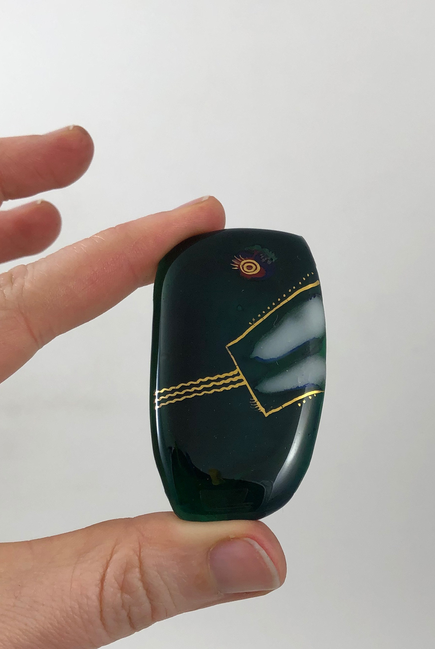 Vintage Abstrakte Modernist Fused Glass Gesicht Brosche Vintage Abstrakte Modernist Fused Glass Gesicht Brosche von VintagePrairieGems