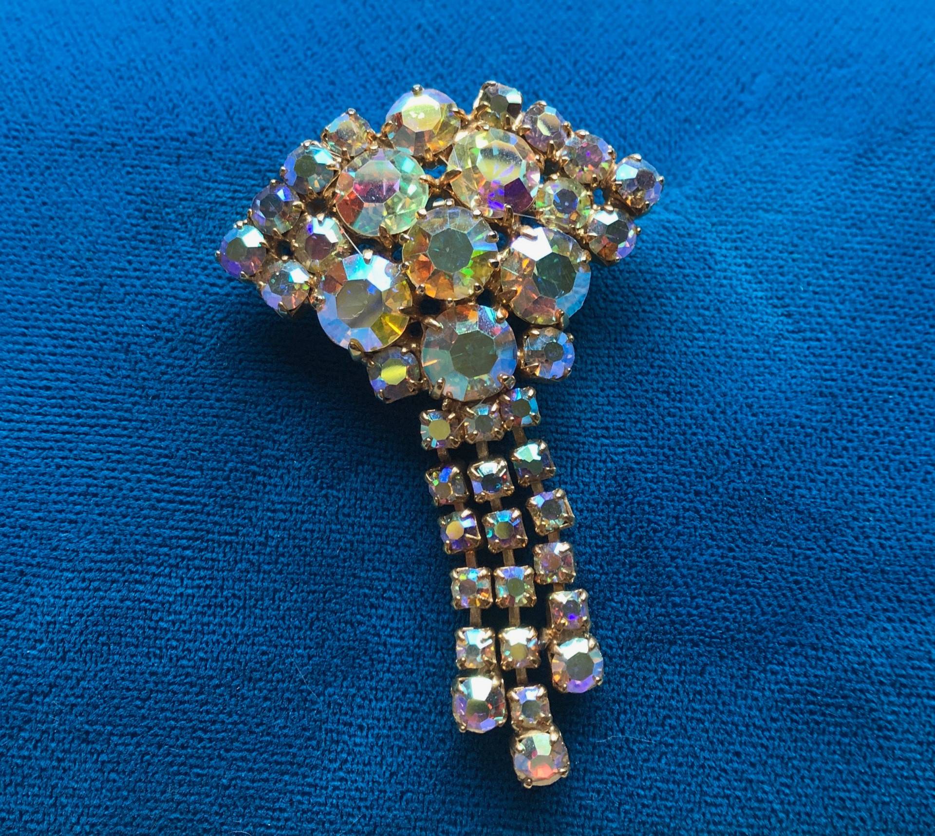 Vintage Aurora Borealis Strass Brosche Vintage Aurora Borealis Strass Brosche von VintagePrairieGems