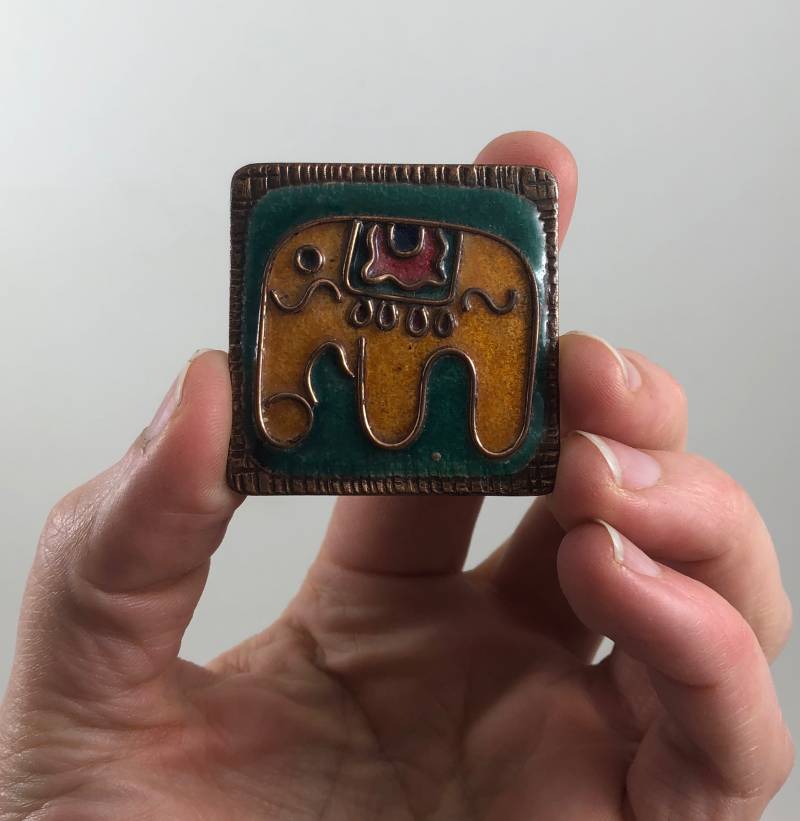 Vintage Mid Century Emaillierte Kupfer Elefant Brosche Vintage Mid Century Emaillierte Kupfer Elefant Brosche von VintagePrairieGems