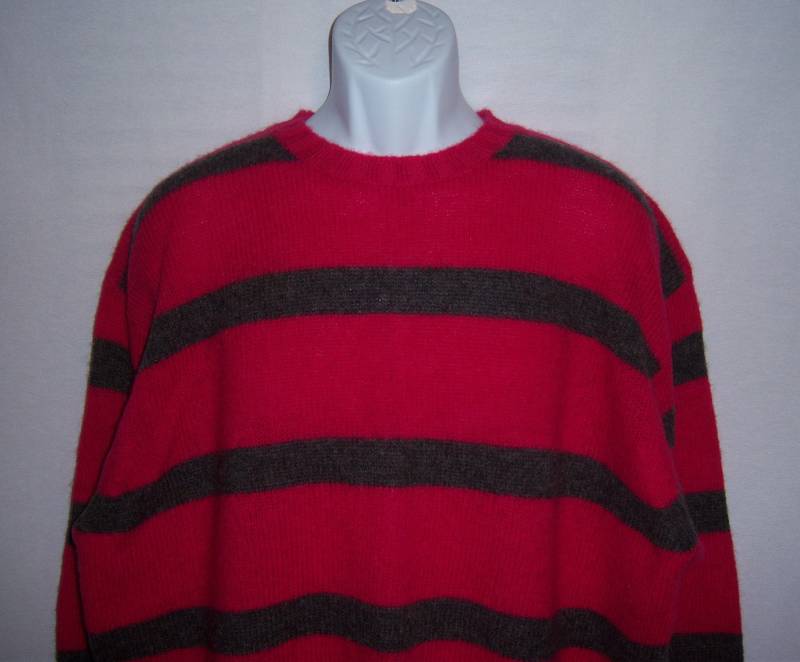 Vintage J. Crew Hot Pink Fuschia Grau Gestreifter Rundhalspullover Wolle Herren Pullover Xl Extra Large J Grey Geschenk Vintage J. Crew Hot Pink Fuschia Grau Gestreifter Rundhalspullover Wolle Herren Pullover Xl Extra Large J Grey Geschenk von VintagePrepGirl