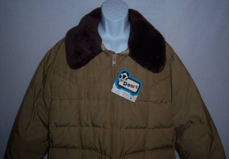 Vintage Woolrich Khaki Tan Gänsedaunen Dicke Manteljacke Herren Extra Large Xl Deadstock Neu Mit Etikett Nos Parka Geschenk von VintagePrepGirl
