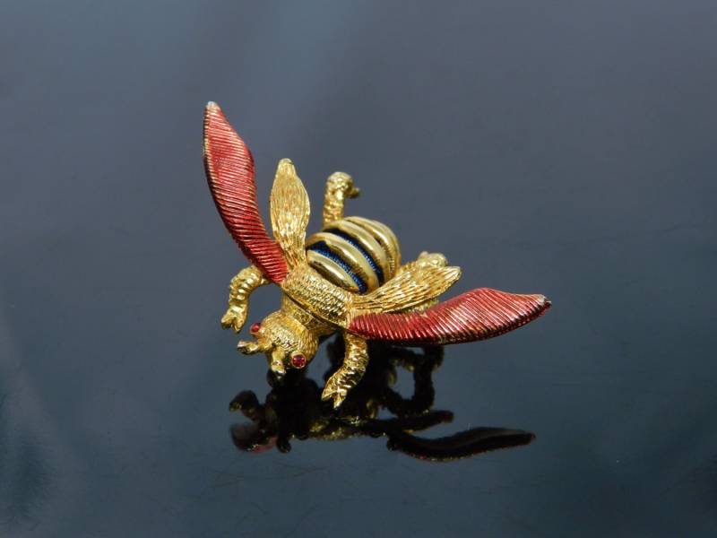 Vintage Tancer Ii Rot Und Blau Gold Tone Bumble Bee Brosche Pin Vintage Tancer Ii Rot Und Blau Gold Tone Bumble Bee Brosche Pin von VintagePresentations