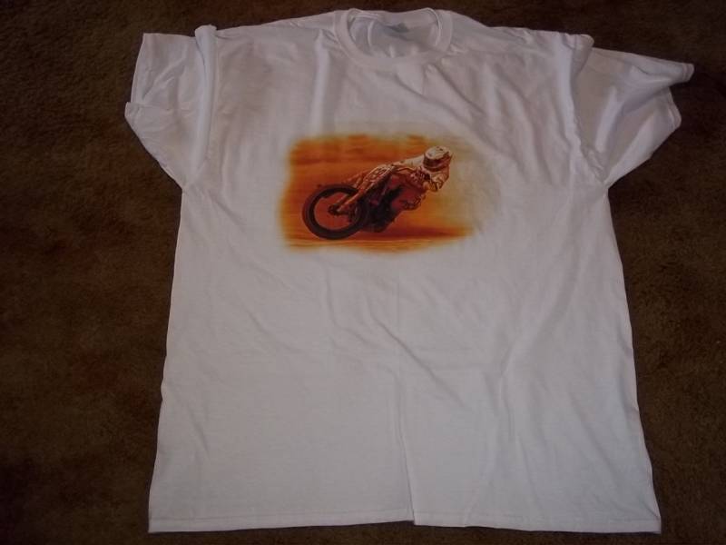 Nickey Hayden Flach Strecke Motorrad Renn-T-Shirt Nickey Hayden Flach Strecke Motorrad Renn-T-Shirt von VintageRacingPosters