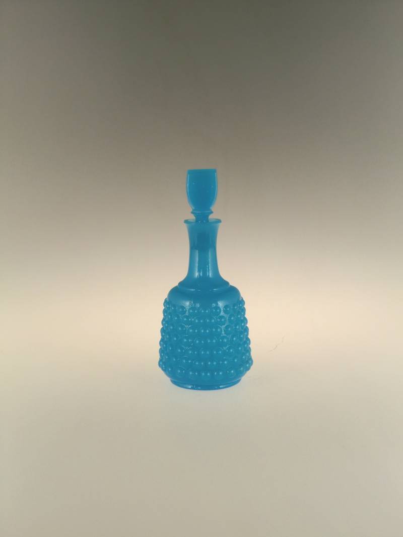 Boho Böhmen Jugendstil-Deko Blau Glas Parfüm Flacon von VintageRetroEu