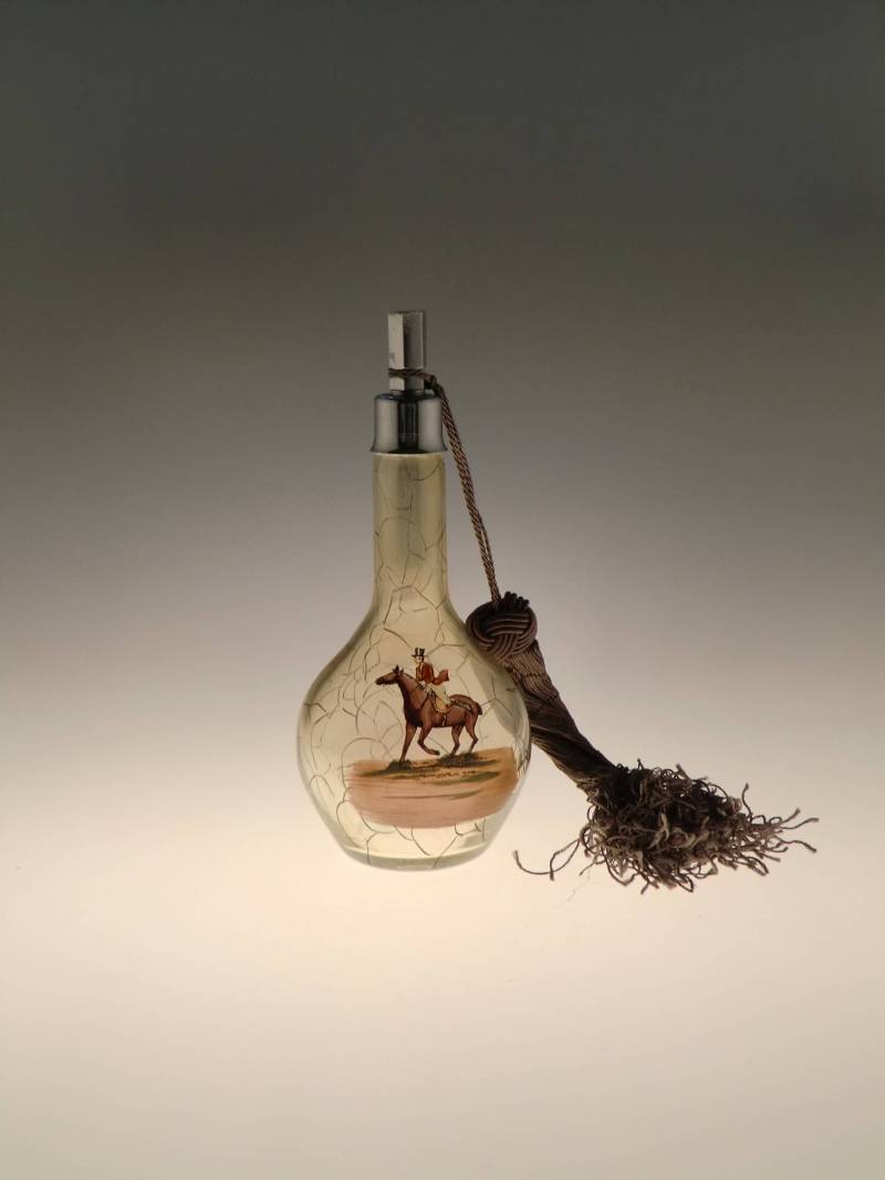 Boho Böhmen Jugendstil Deko Glas Handbemalt Parfum Flacon Von Karel Palda von VintageRetroEu