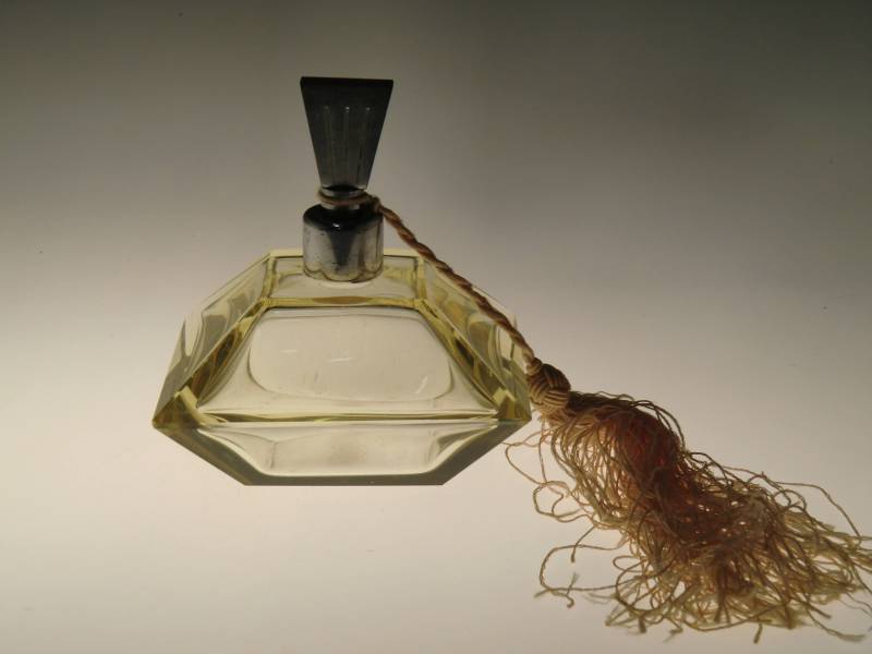 Boho Czech Art Deco Citrin Glasschliff Parfüm Flacon von VintageRetroEu