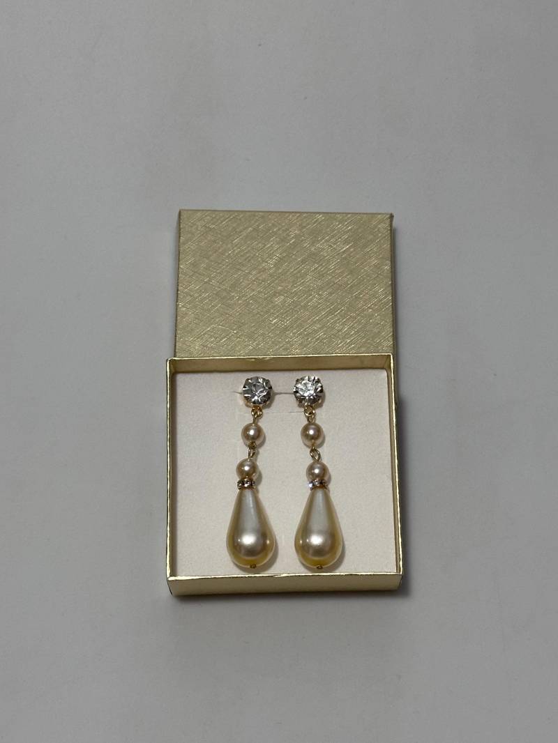 Boho Gablonzer Ohrringen Ohrringe Modeschmuck Bijoux Mit Glasstrass von VintageRetroEu