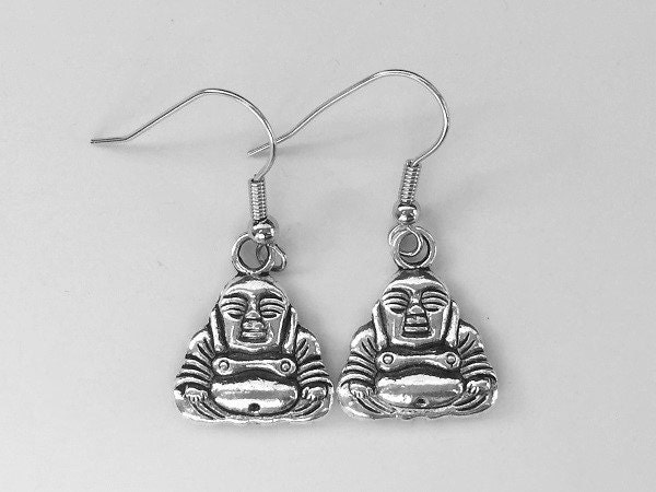 Handgefertigte Tibet Silber Buddha Ohrringe von VintageRetroHandmade