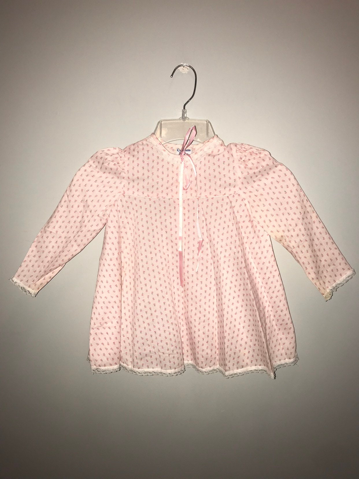 Vintage 70Er Jahre Rosa Blümchen Kinderkleid/Größe 98 Von Cinderella von VintageRiverCity