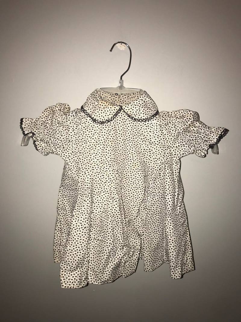 Vintage 80Er Jahre Blümchen Kinderkleid Mit Großen Ärmeln/Größe 6 - 9 Monate von VintageRiverCity