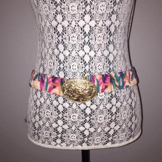 Vintage 80Er Jahre Blümchen Stretch Gürtel/Größe Small/Medium von VintageRiverCity