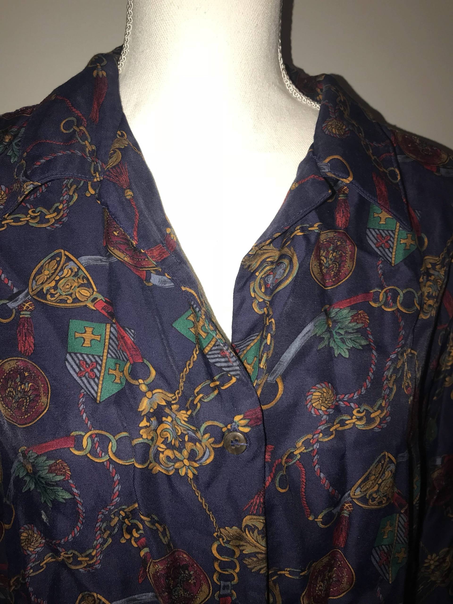 Vintage 80Er Jahre Kette Und Anhänger Button Down/Größe 14 Von Britches Great Outdoors von VintageRiverCity