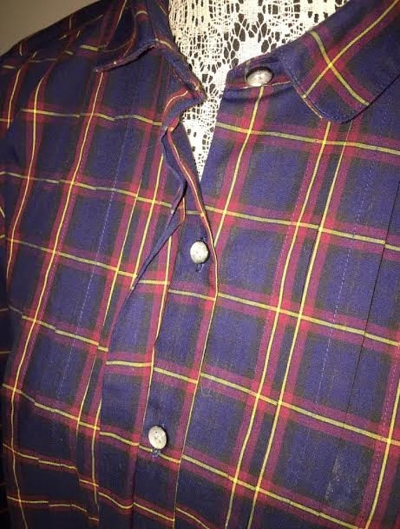 Vintage Karierter Button-Up/Größe 46 Von Levi Strauss & Co von VintageRiverCity