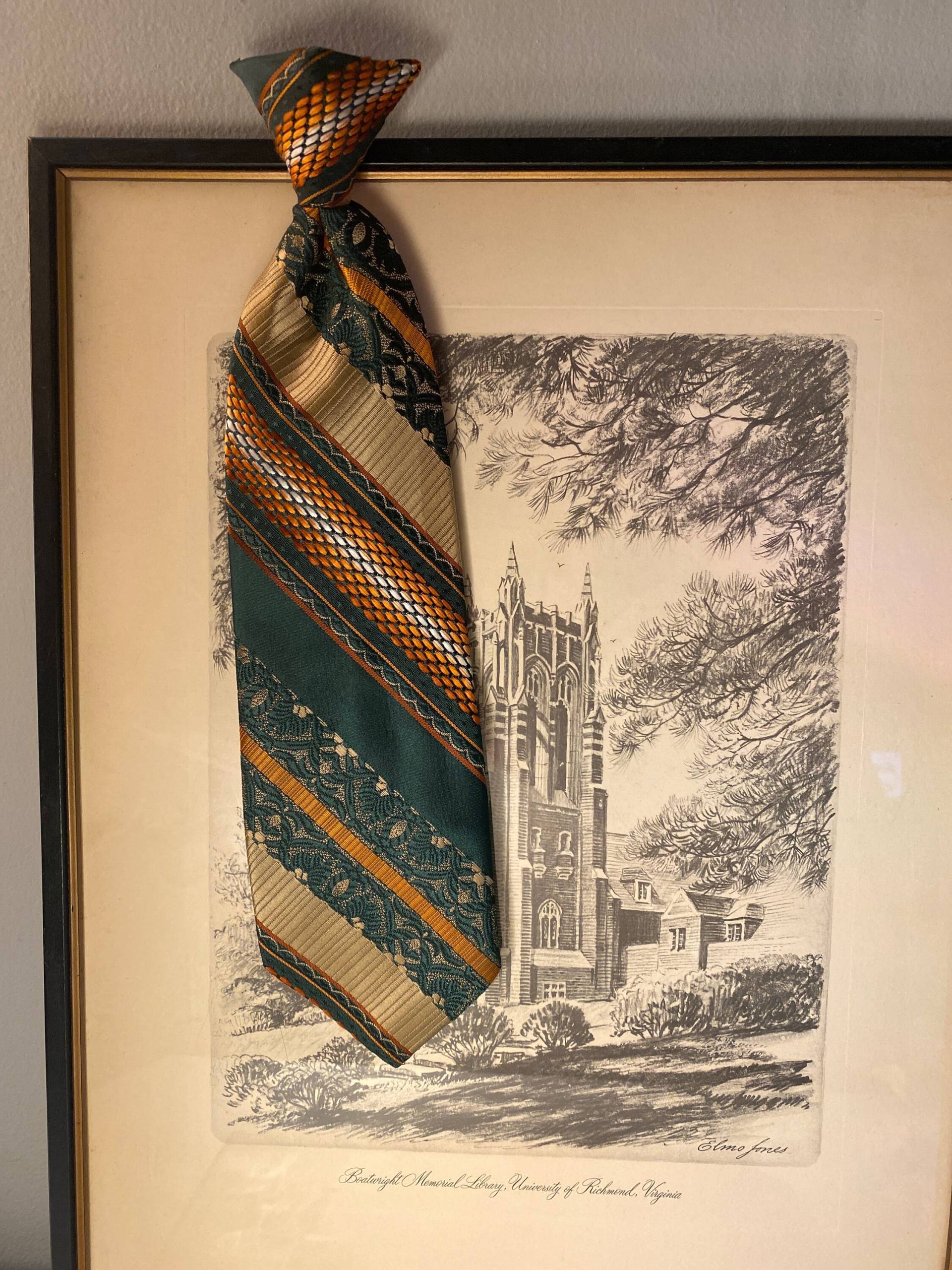 Vtg 60's Grüne Und Orange Clip On Krawatte/Von Sears Ties von VintageRiverCity