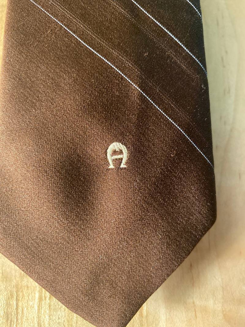Vtg 70's Braune Aigner Krawatte/Von Etienne von VintageRiverCity