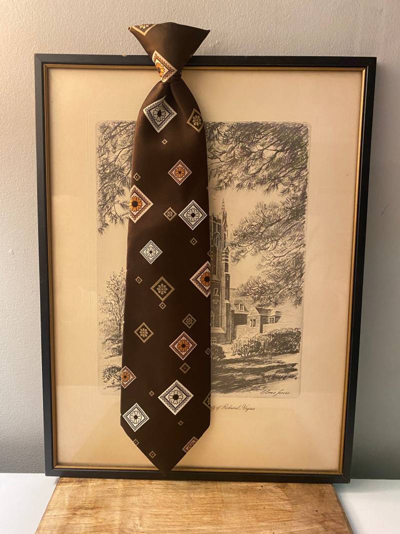 Vtg 70's Clip-Krawatte in Braun Und Orange/Von Jcpenney von VintageRiverCity