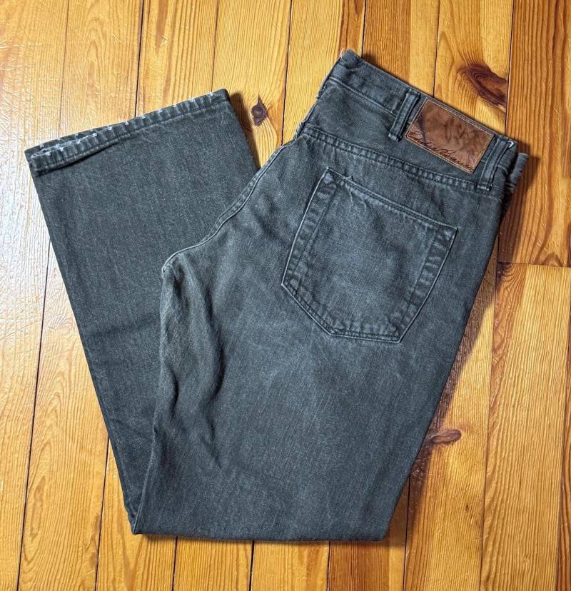 Vtg 90's Olive Green Jeans Mit Geradem Bein/Größe 36 X 30 Von Eddie Bauer von VintageRiverCity