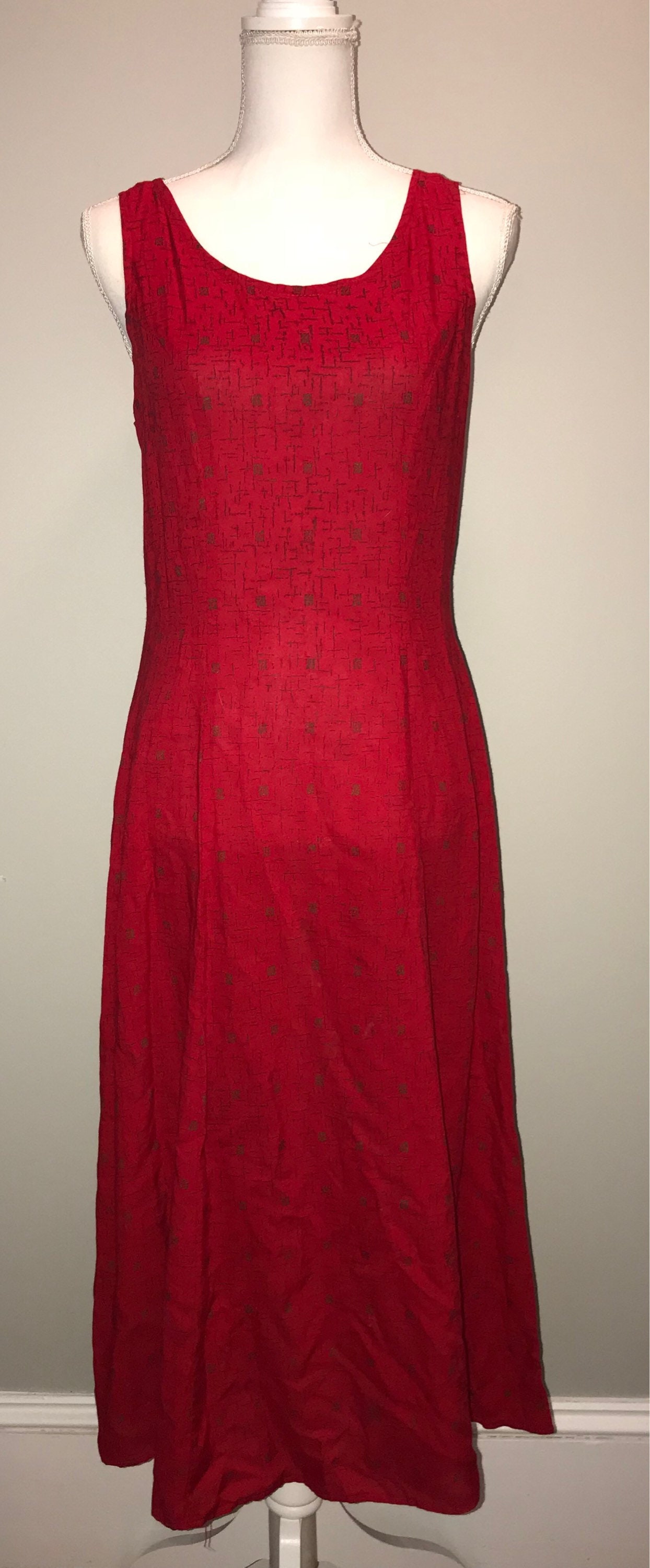 Vtg 90's Red Maxi/Größe 8P Ohne Etikett von VintageRiverCity