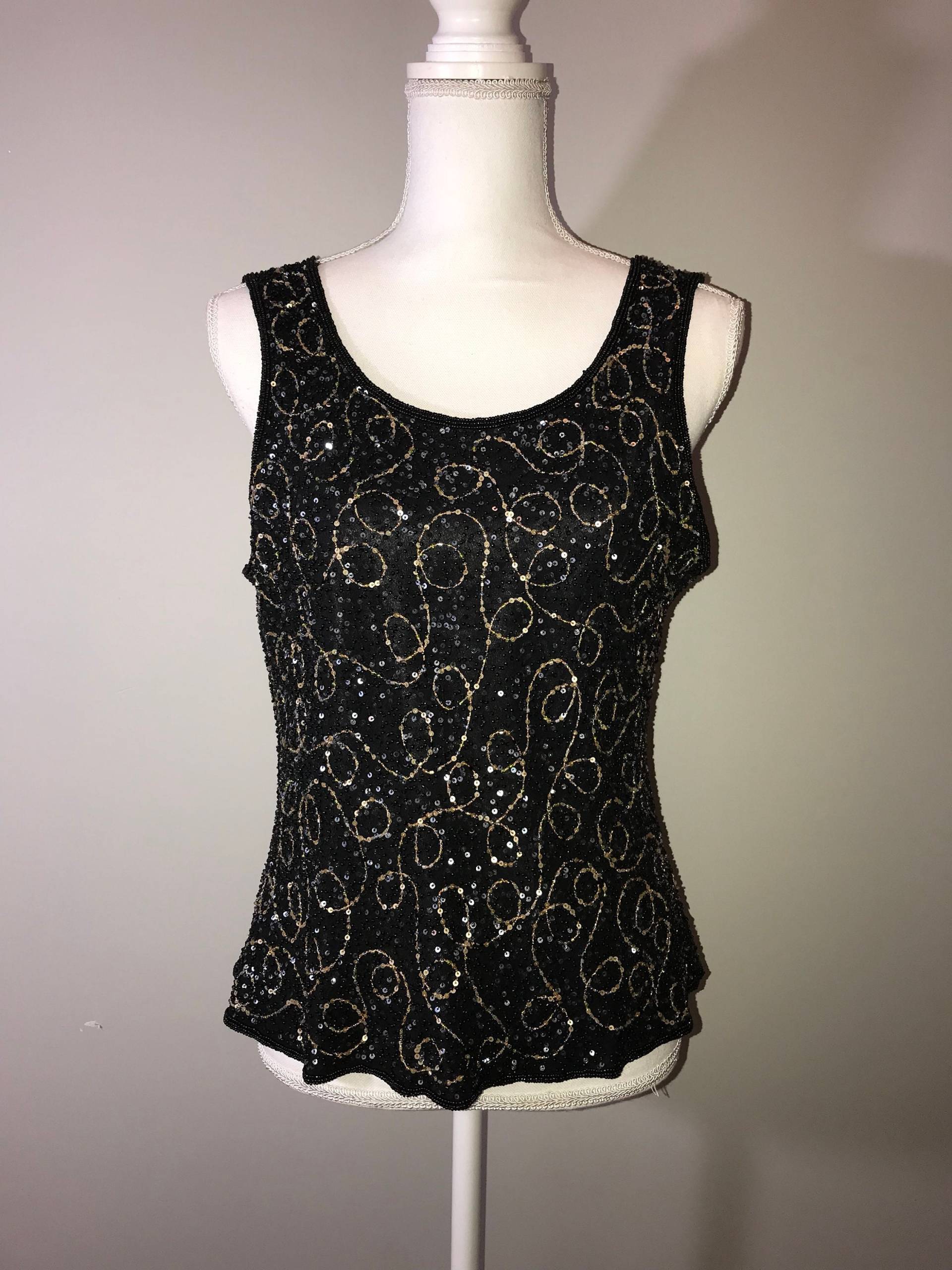 Vtg 90's Sparkle Tank Top/Größe Medium Von Scala von VintageRiverCity