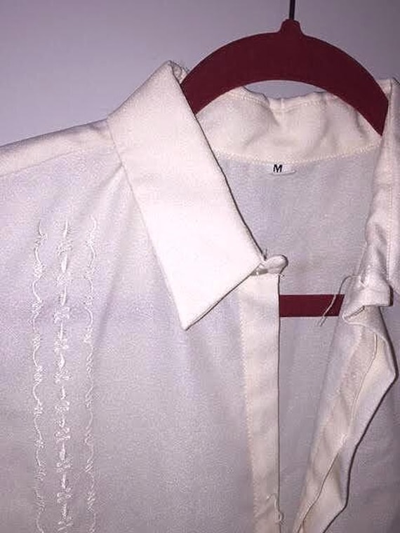 Vtg Beige Guayabera Shirt/Größe Medium von VintageRiverCity