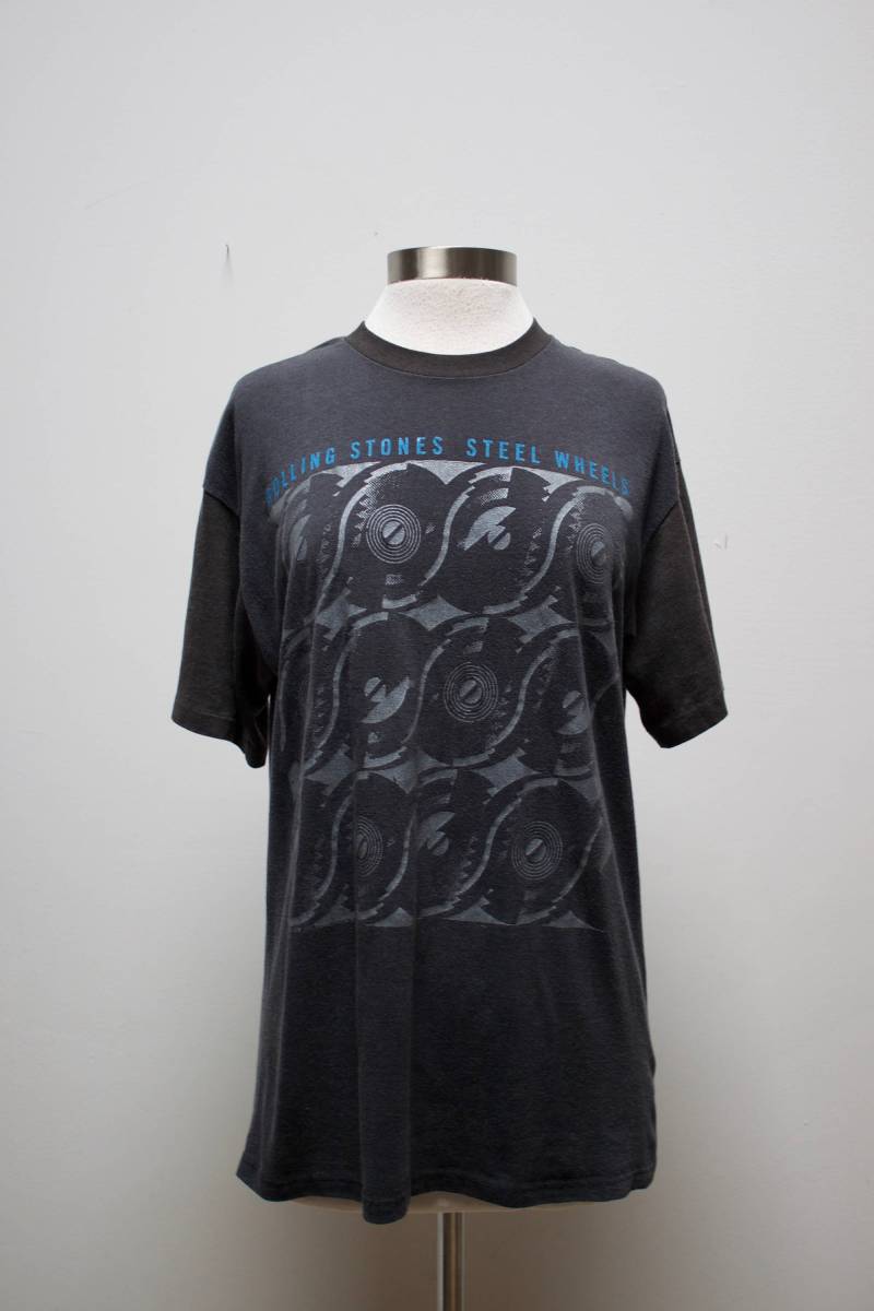 Vintage 1990Er Jahren 100 % Baumwolle Schwarz Rolling Stones Konzert T-Shirt von VintageRosemond
