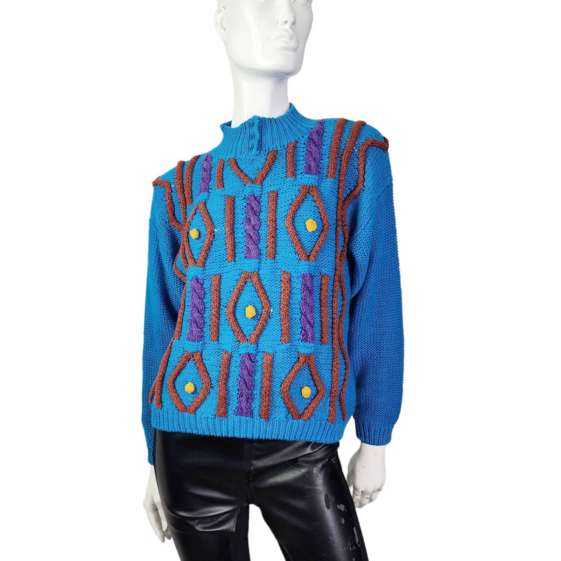 Vintage Grobstrick Pulli M von VintageRunsDeep