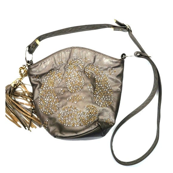 Vintage Paris Handtaschen Metallic Bronze Stud Geldbörse von VintageRunsDeep