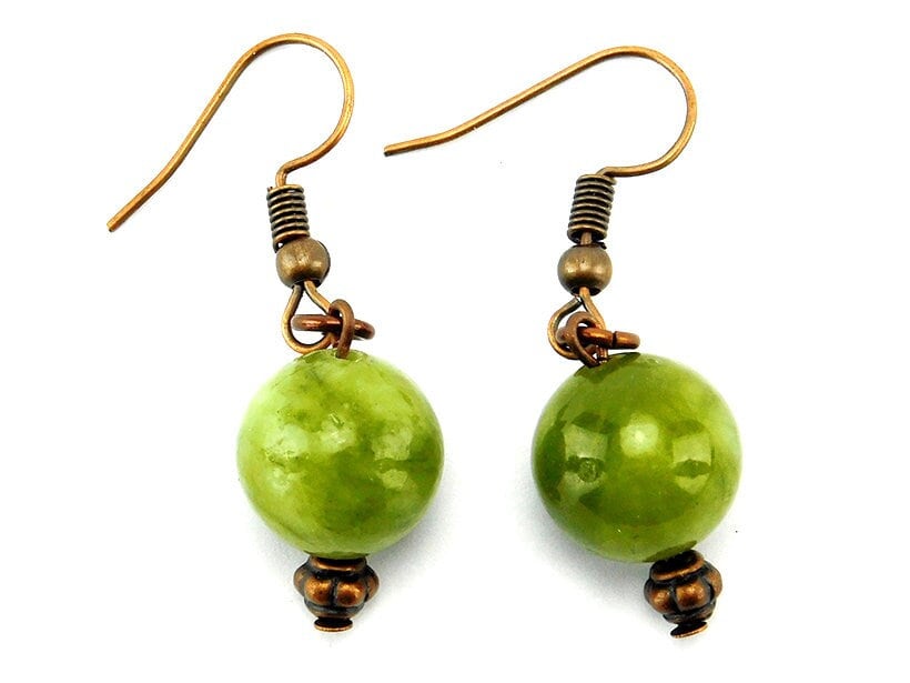 Jade Ohrringe Kupfer - Kupferschmuck Grün Grüne Jadeperlen Perlenohrringe Damen Ohrschmuck Handgefertigt Schmuck Geschenkidee Für Sie Jade Ohrringe Kupfer - Kupferschmuck Grün Grüne Jadeperlen Perlenohrringe Damen Ohrschmuck Handgefertigt Schmuck Geschenkidee Für Sie von VintageSchmuckstube