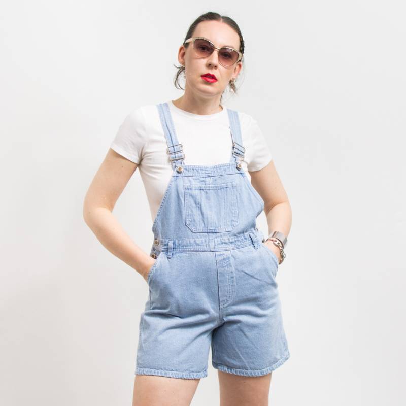 Arizona Overall Vintage 90Er Jahre Shortalls Jeans Latzhose Damen Größe M von VintageShopGertrude