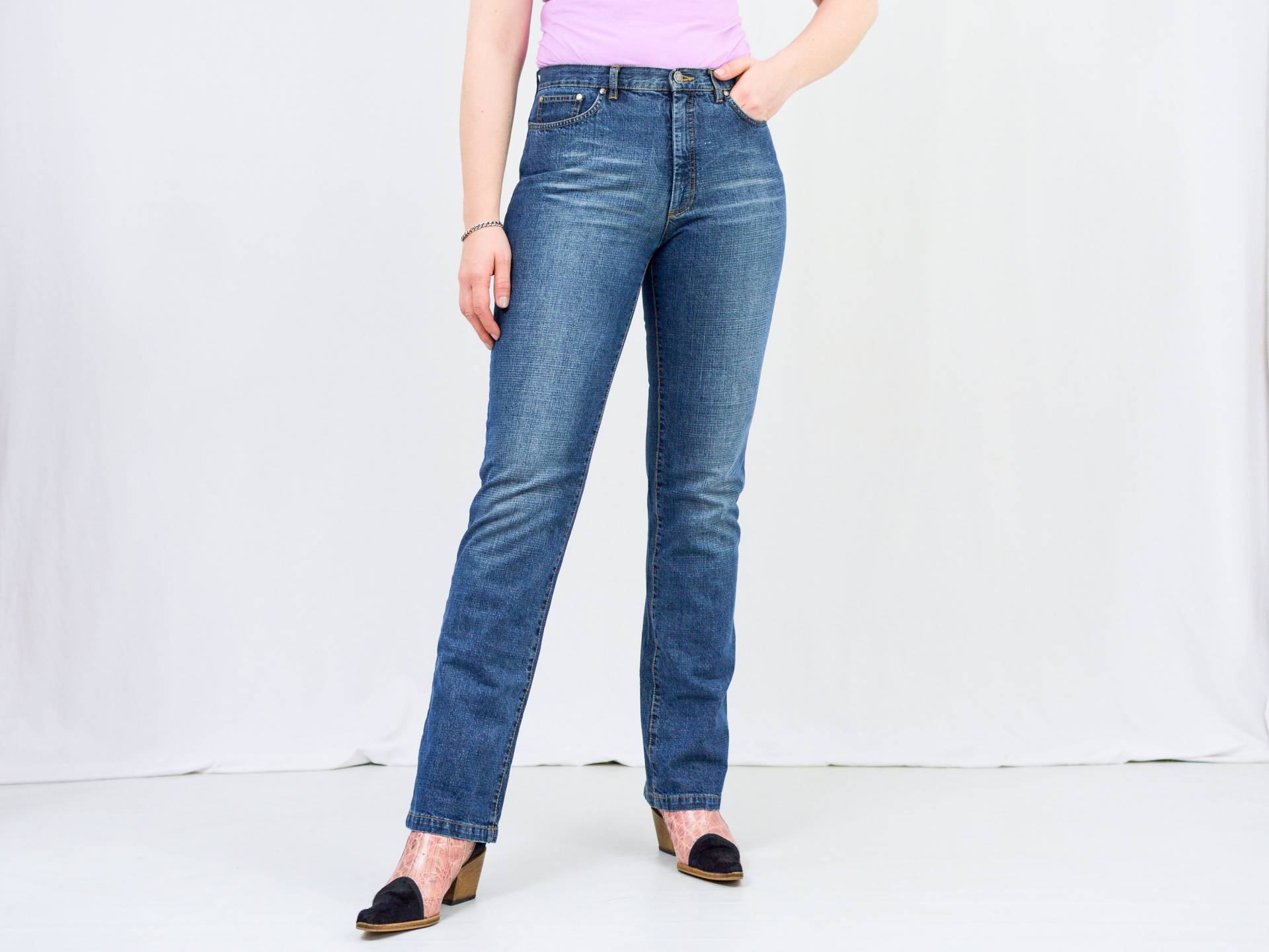 Kenzo Jeans W31 L32 Vintage 90Er Jahre Denim Blau Gerade Bein L Groß von VintageShopGertrude