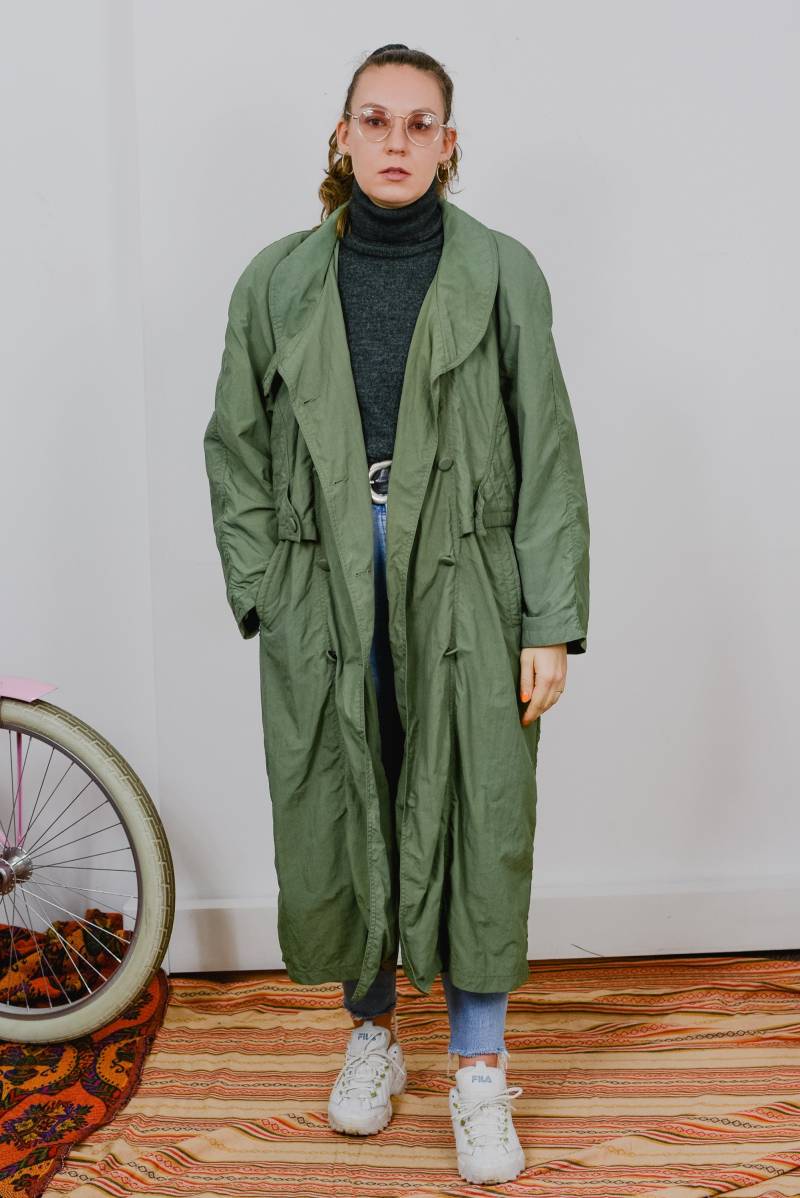 Vintage 80Er Jahre Bloomies Maxi Mantel Xl Herbst Frühlingsmantel von VintageShopGertrude