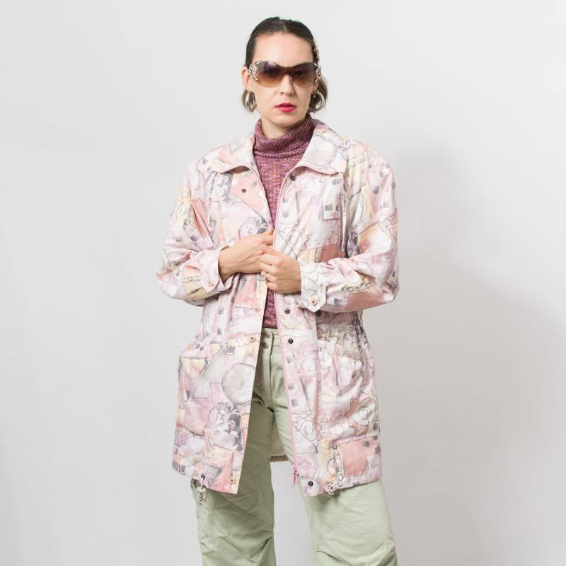 Vintage Parka Jacke 80Er Jahre Leichte Windjacke Damen Größe L von VintageShopGertrude