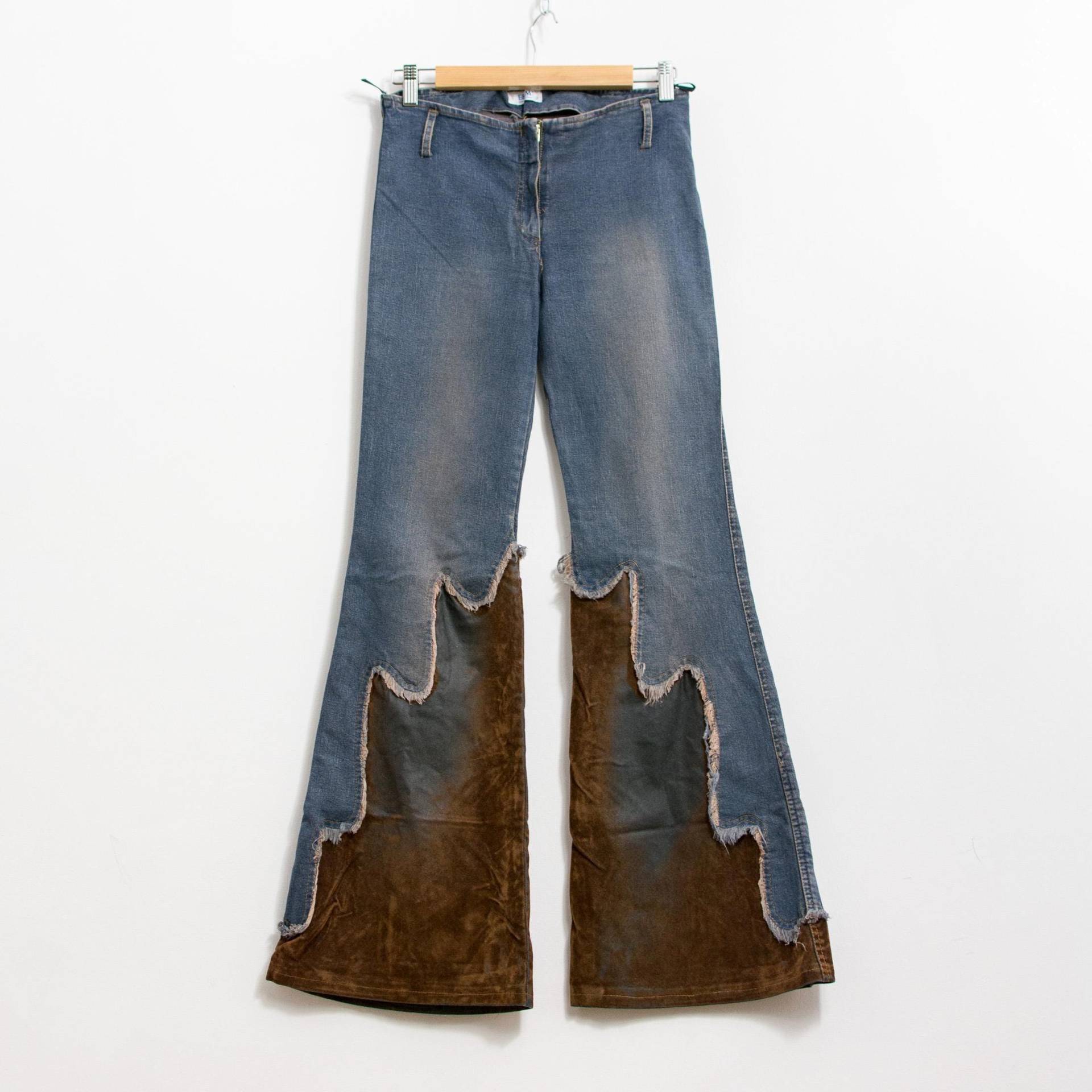 Vintage Y2K Bellbottom Jeans Stretch Schlaghose 2000S Xxs von VintageShopGertrude