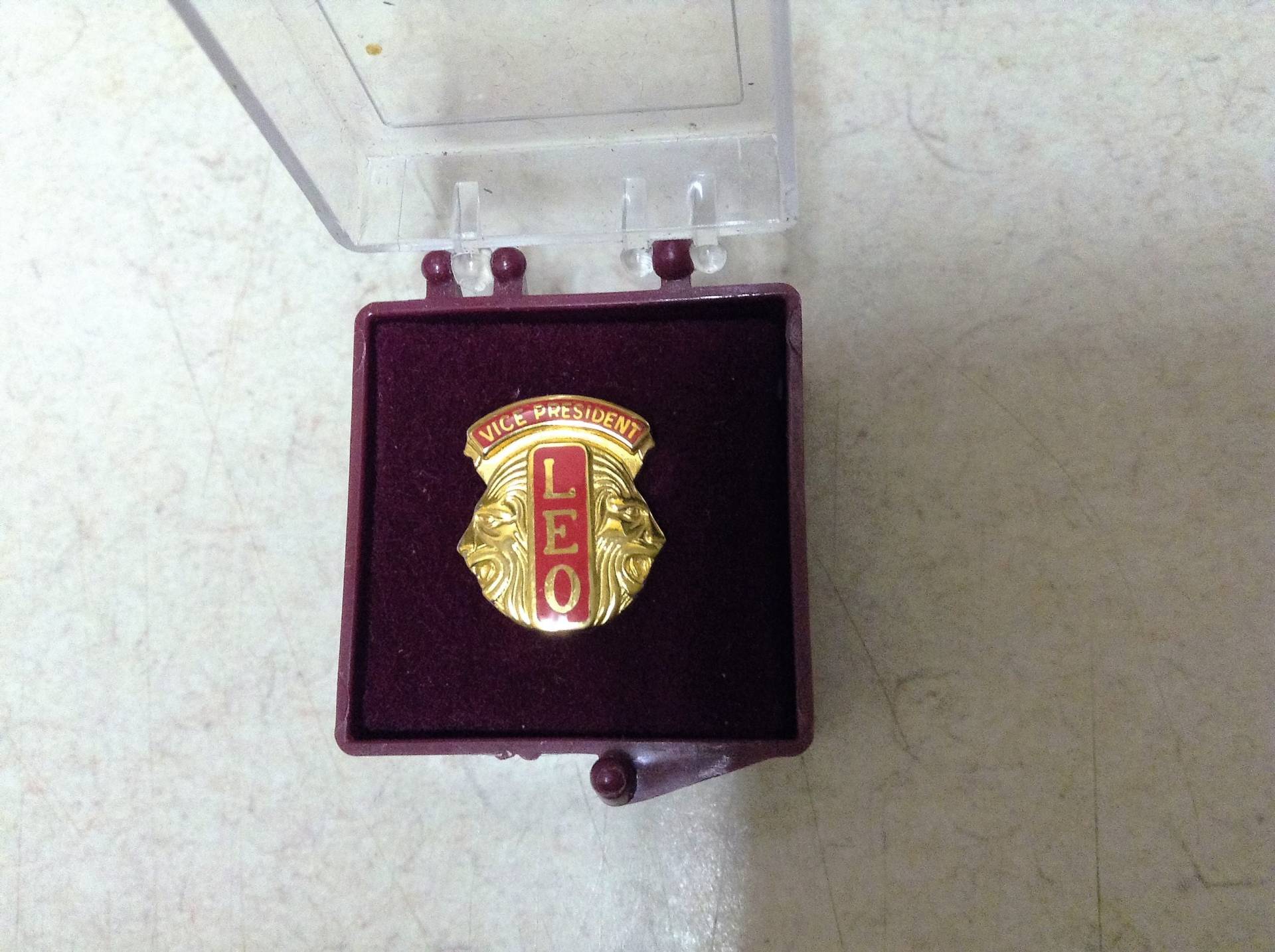 Anstecknadel Leo Präsident Im Etui Anstecknadel Leo Präsident Im Etui von VintageShopandNew
