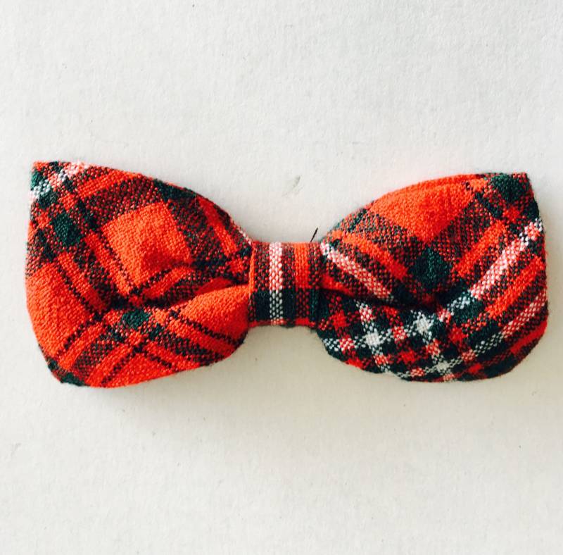 Vintage Rot Tartan Muster Tenax Bow Clip Vintage Rot Tartan Muster Tenax Bow Clip von VintageSilo