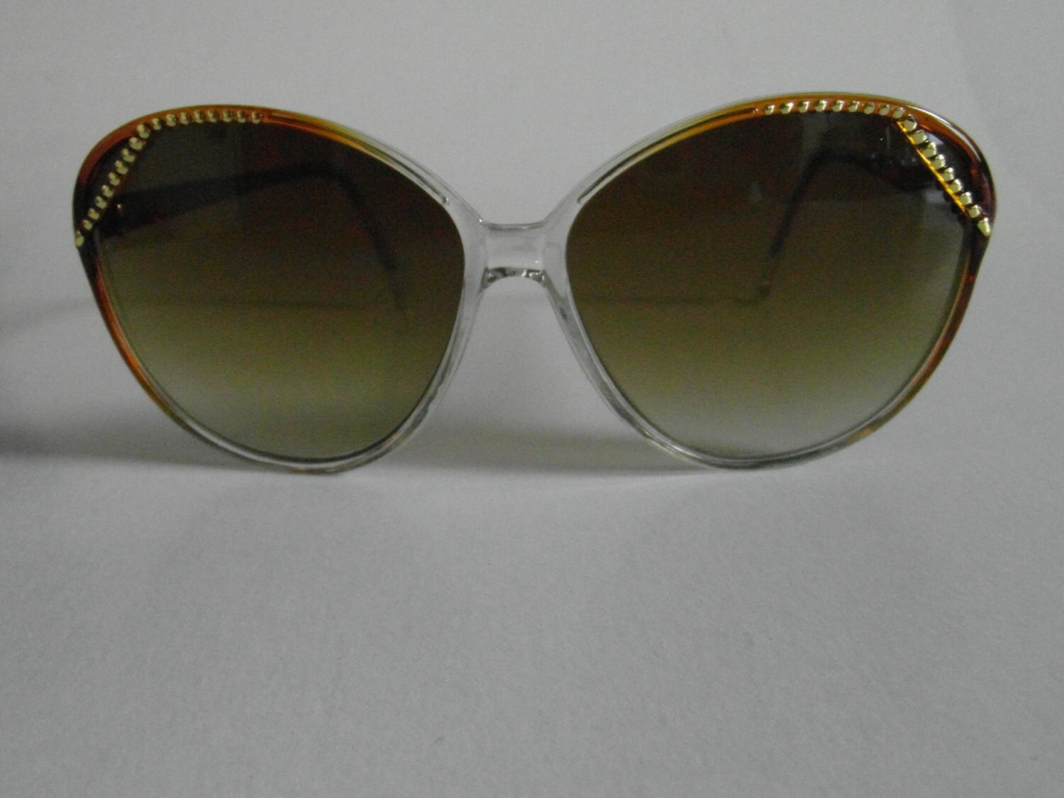 Vintage Tabak Zu Klaren Jackie-O Sonnenbrillen Vintage Tabak Zu Klaren Jackie-O Sonnenbrillen von VintageSilo